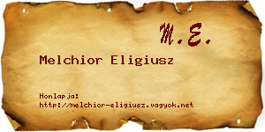 Melchior Eligiusz névjegykártya